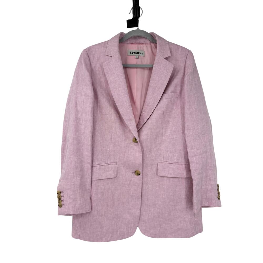 J. Peterman Pink Linen Blazer